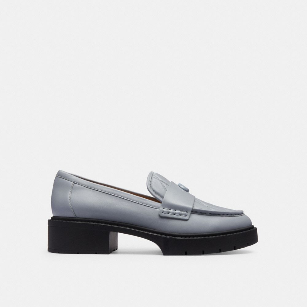 Coach Leah With Quilting Leather Loafers Dames Grijs Blauw | NL_CH62830