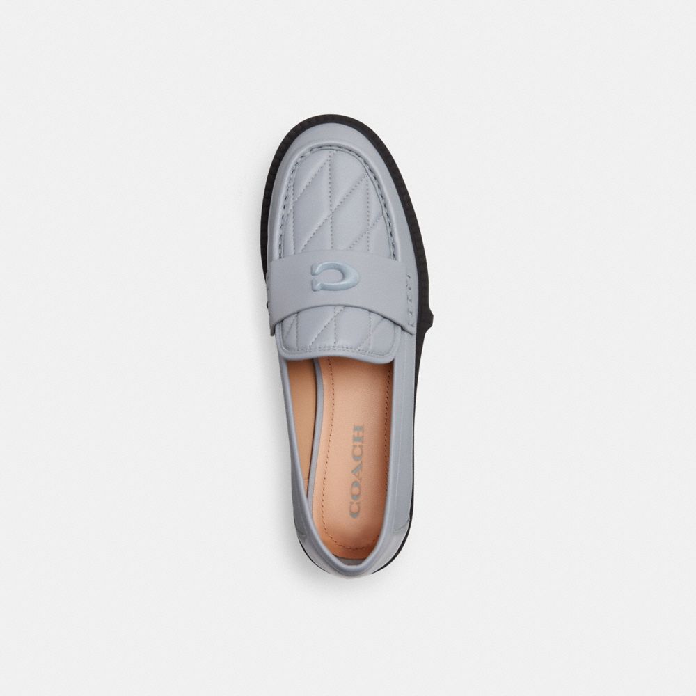 Coach Leah With Quilting Leather Loafers Dames Grijs Blauw | NL_CH62830