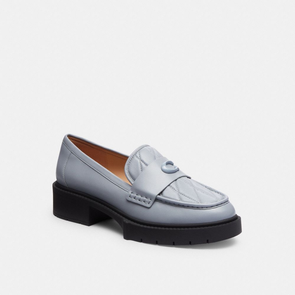 Coach Leah With Quilting Leather Loafers Dames Grijs Blauw | NL_CH62830