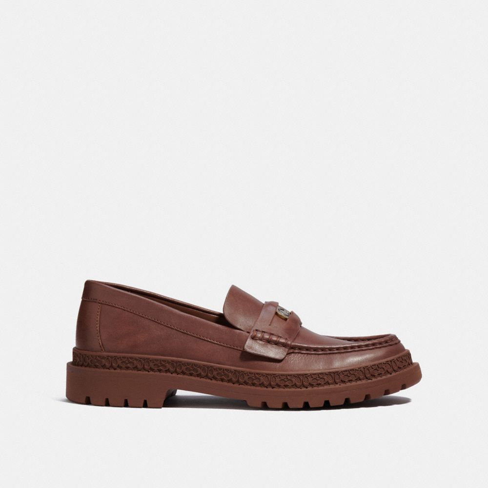 Coach Loafer With Signature Coin Loafers Heren Bruin | NL_CH42715