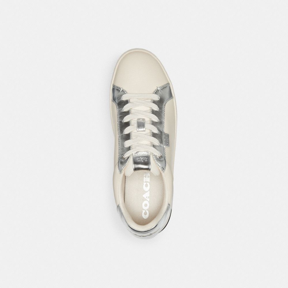 Coach Lowline Low Top Chalk Sneakers Dames Zilver | NL_CH90515