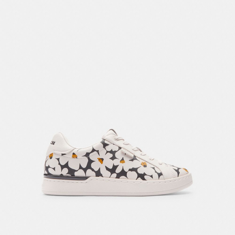 Coach Lowline Low Top With Floral Print Chalk Sneakers Dames Gekleurd | NL_CH68234