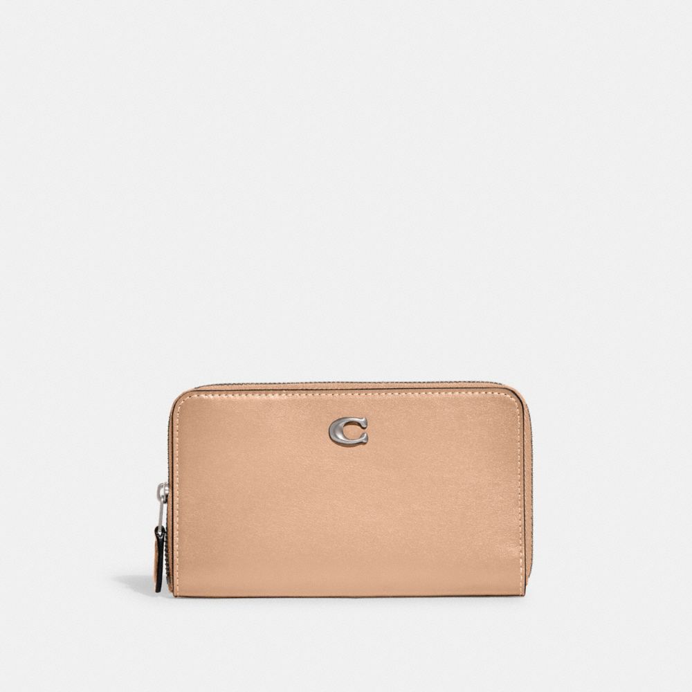 Coach Medium Zip Around Grote Portefeuille Dames Zilver | NL_CH37515