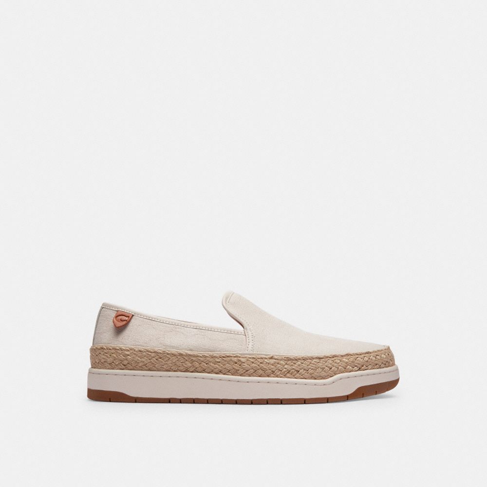 Coach Miles In Signature Jacquard Chalk Espadrilles Heren Wit | NL_CH78071