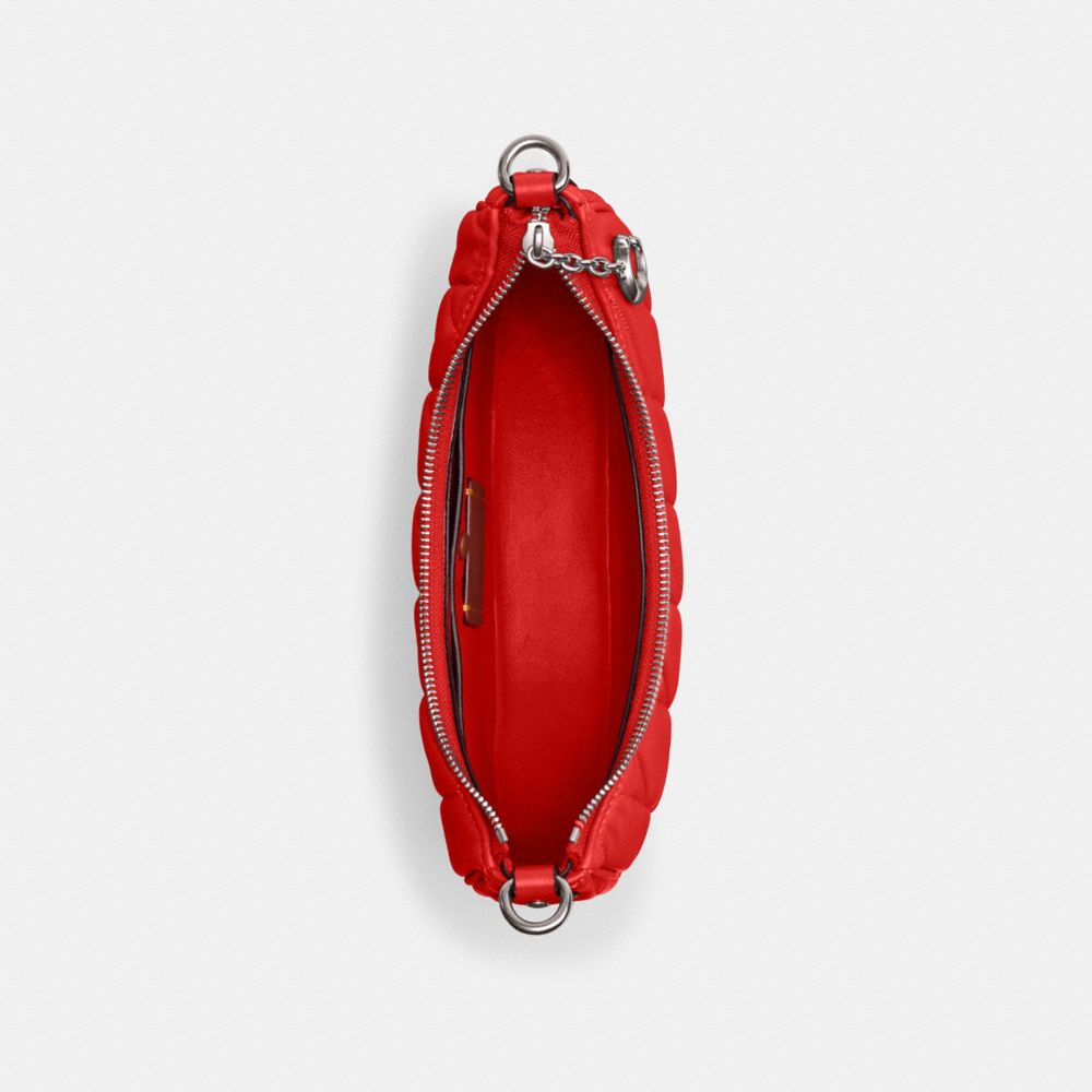 Coach Mira With Pillow Quilting And Heart Strap Nappa Leather Schoudertassen Dames Zilver Rood | NL_CH62058