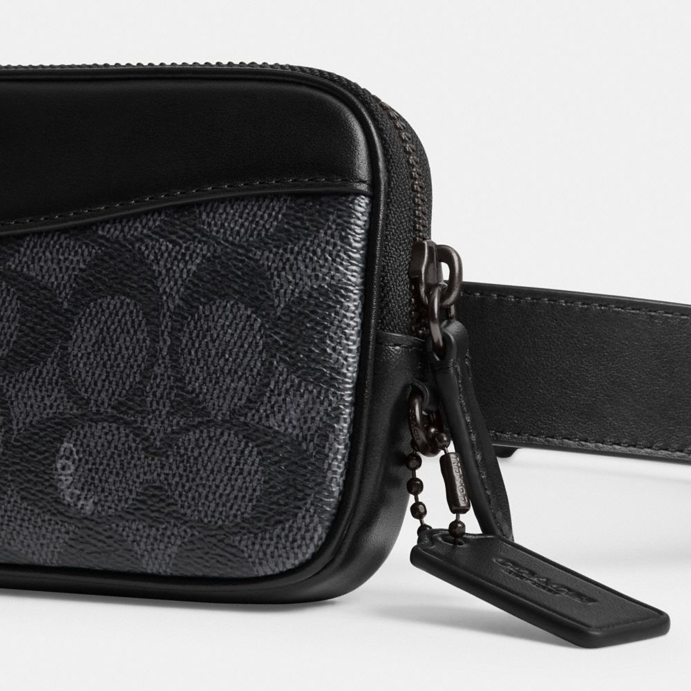 Coach Multi Pouch Belt In Signature Heuptas Heren Zwart | NL_CH43593