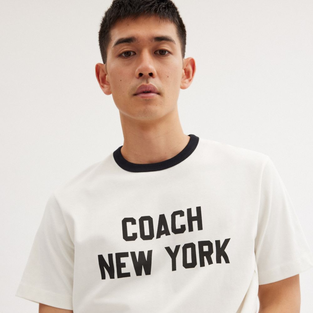 Coach New York T-shirts Heren Wit | NL_CH53601