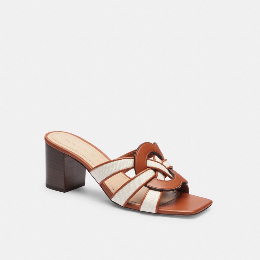 Coach Nikki Chalk Burnished Amber Sandalen Dames Bruin | NL_CH89526