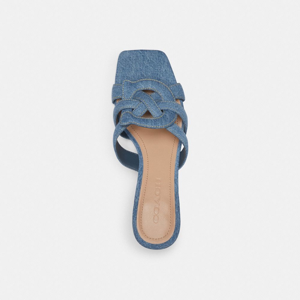 Coach Nikki Indigo Denim Sandalen Dames Indigo Blauw | NL_CH24560