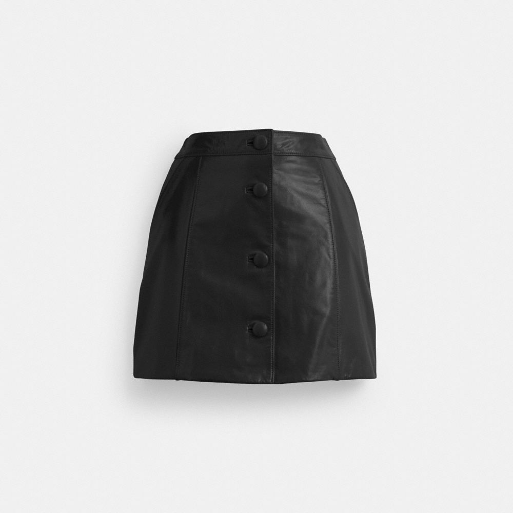 Coach Patent Leather Mini Rok Dames Zwart | NL_CH63978