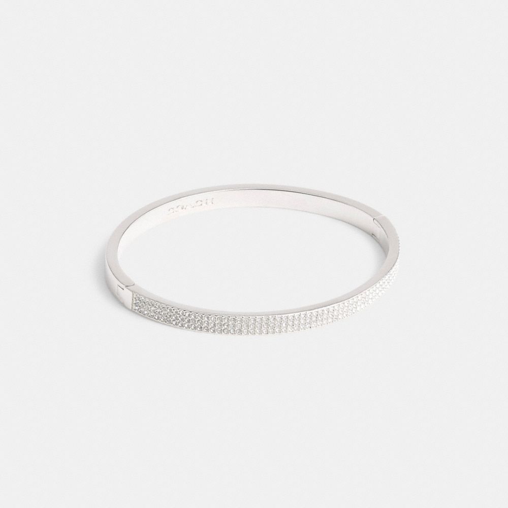 Coach Pavé Hinged Bangle Armbanden Dames Zilver | NL_CH63250