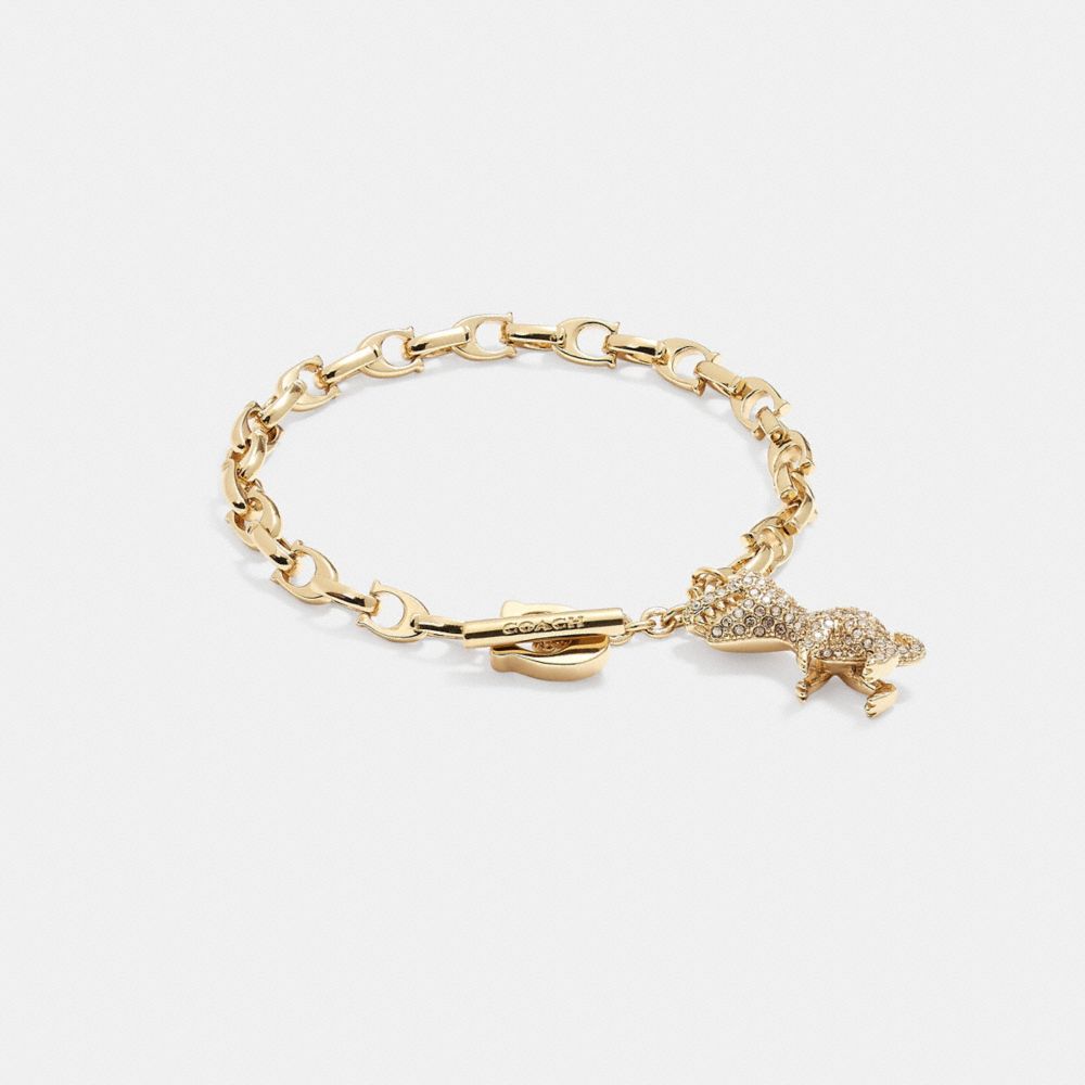 Coach Pavé Rexy Signature Chain Armbanden Dames Goud | NL_CH60019