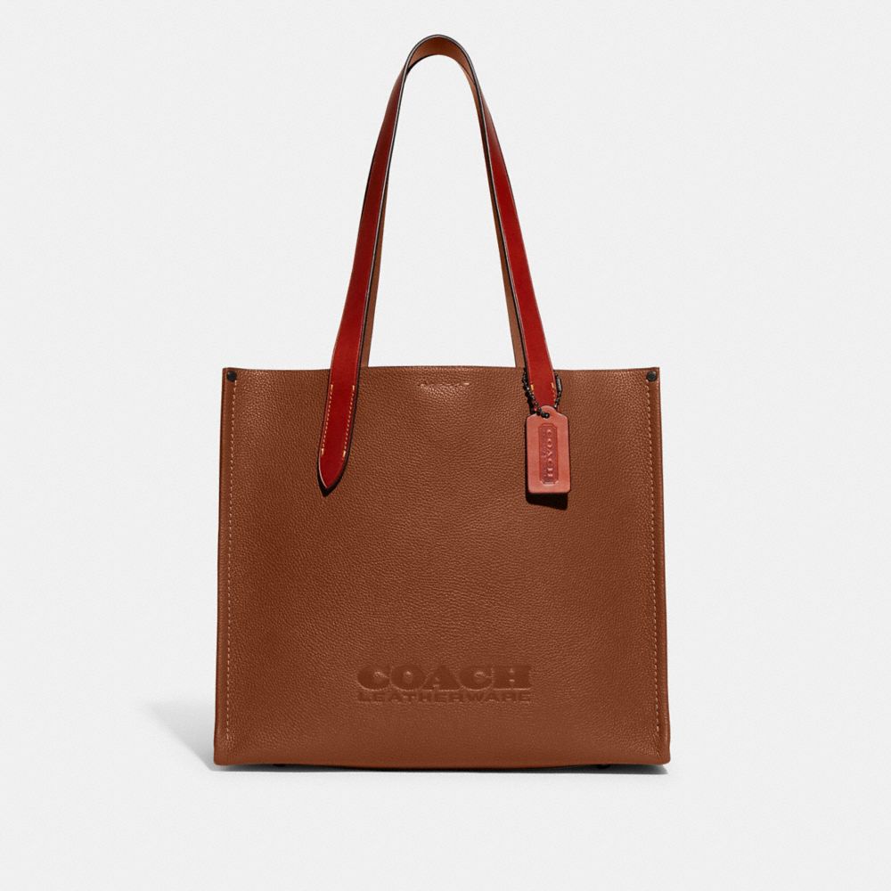 Coach Relay 34 Polished Pebble Leather Tote Heren Bruin | NL_CH97798