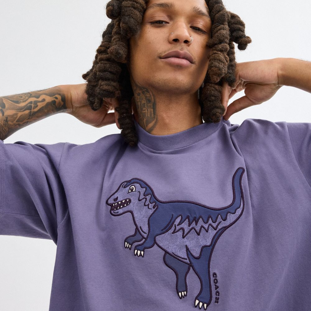 Coach Rexy In Organic Cotton T-shirts Heren Paars | NL_CH42689