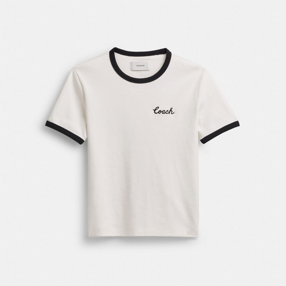 Coach Ringer T-shirts Dames Wit | NL_CH18445