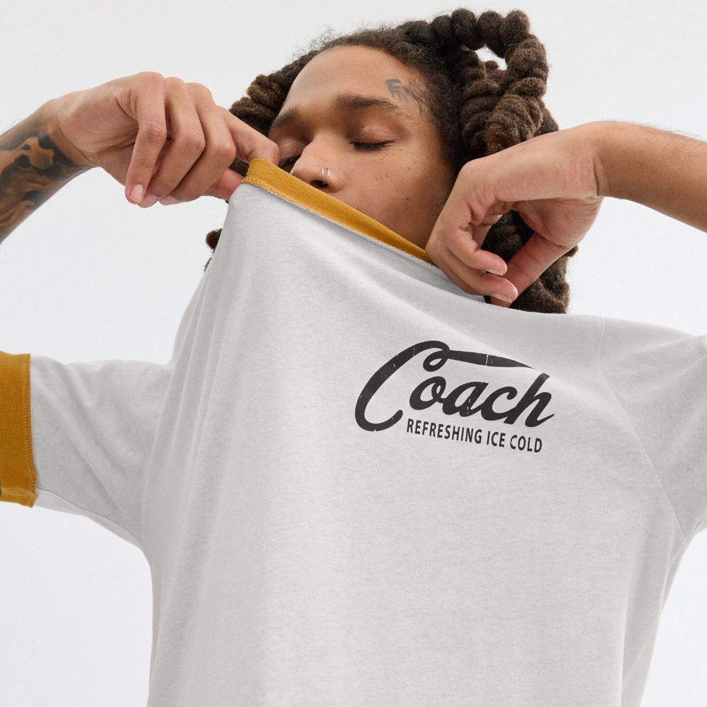 Coach Ringer T-shirts Heren Wit | NL_CH61250