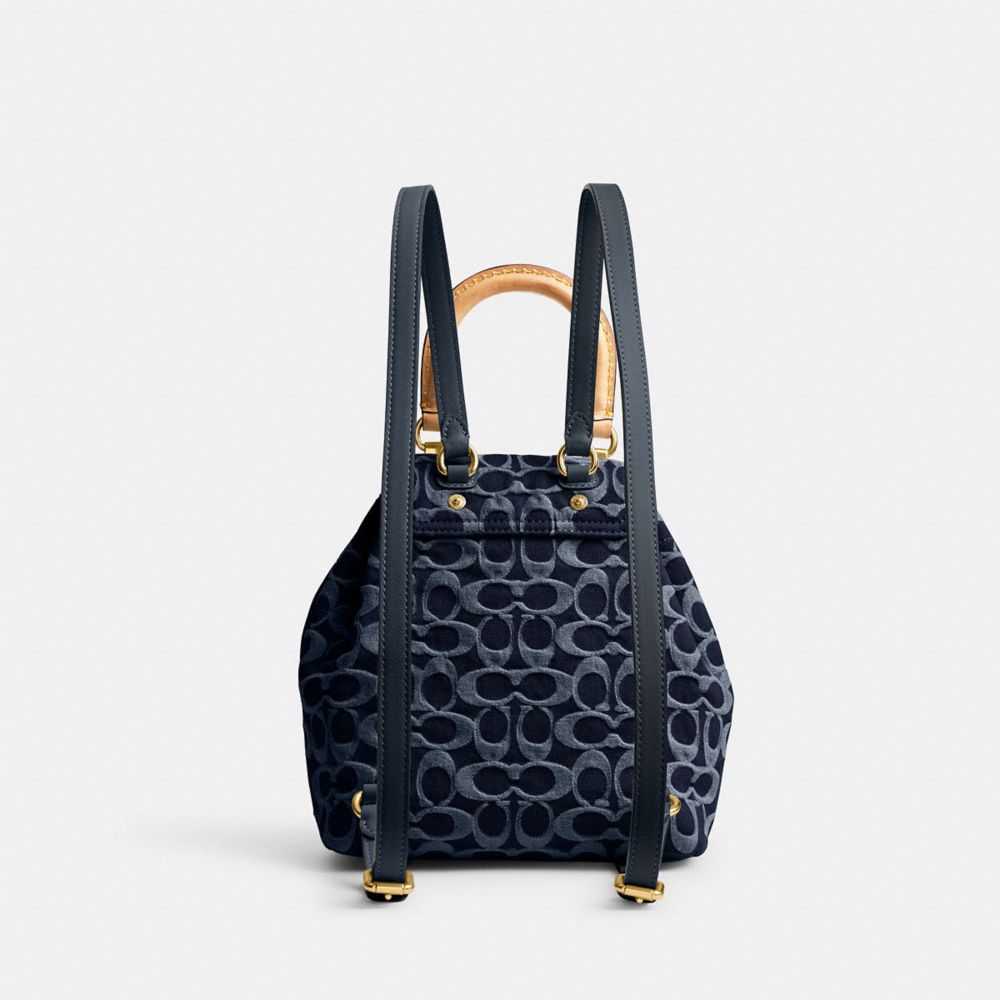 Coach Riya 21 In Signature Denim Denim Rugzakken Dames Blauw | NL_CH52726