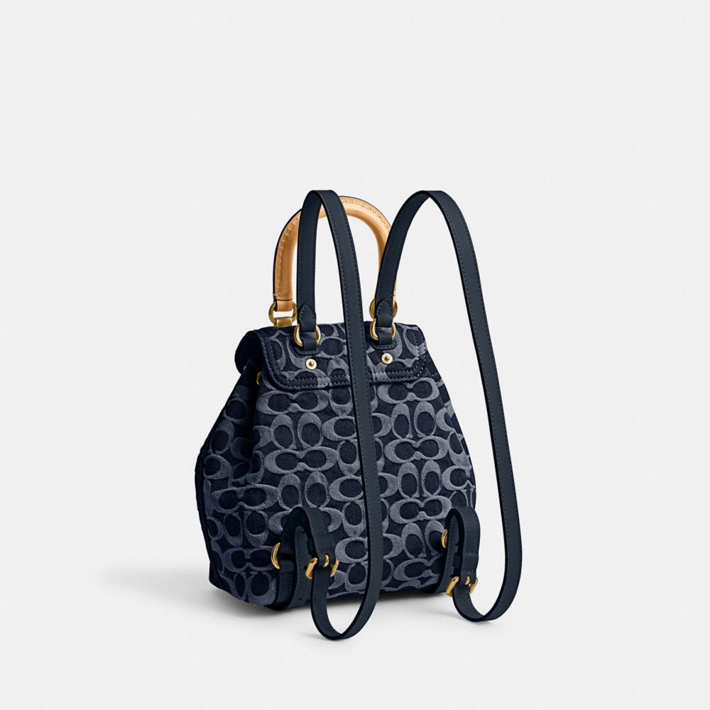 Coach Riya 21 In Signature Denim Denim Rugzakken Dames Blauw | NL_CH52726