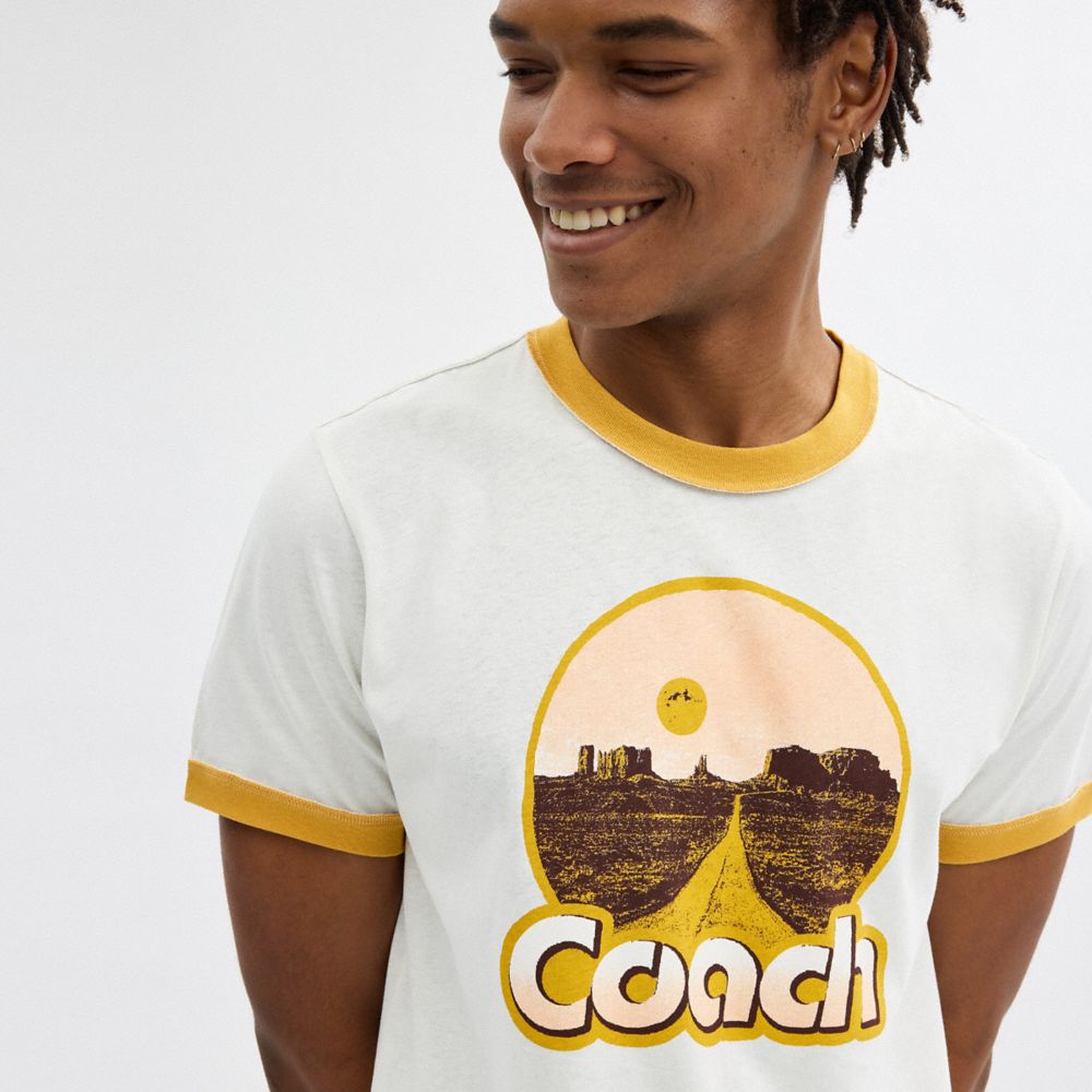 Coach Roadside Ringer T-shirts Heren Wit | NL_CH37042