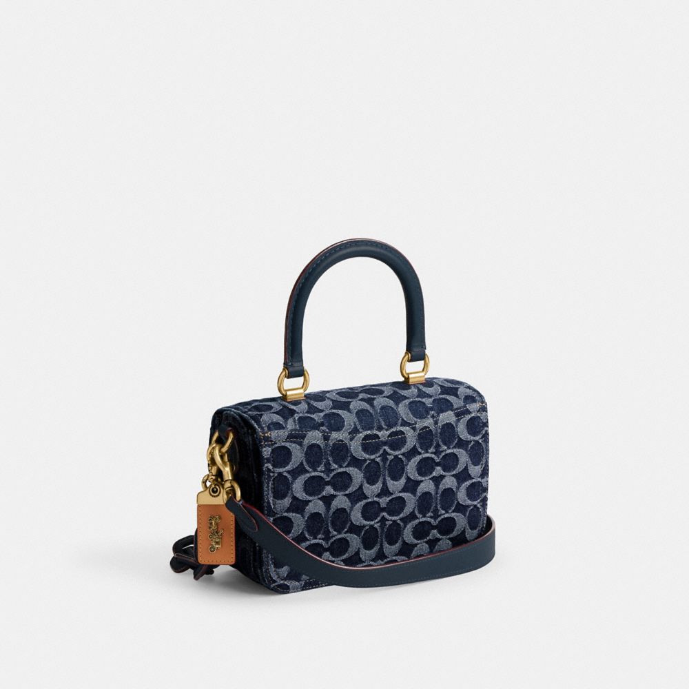 Coach Rogue Top Handle In Signature Denim Denim Handtas Dames Blauw | NL_CH78426