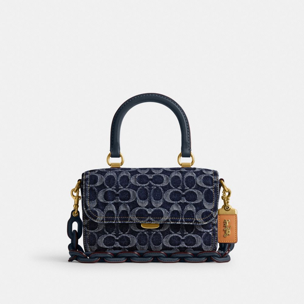 Coach Rogue Top Handle In Signature Denim Denim Handtas Dames Blauw | NL_CH78426