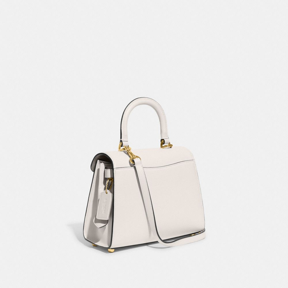 Coach Sammy Top Handle Refined Calf Leather Handtas Dames Wit | NL_CH41703