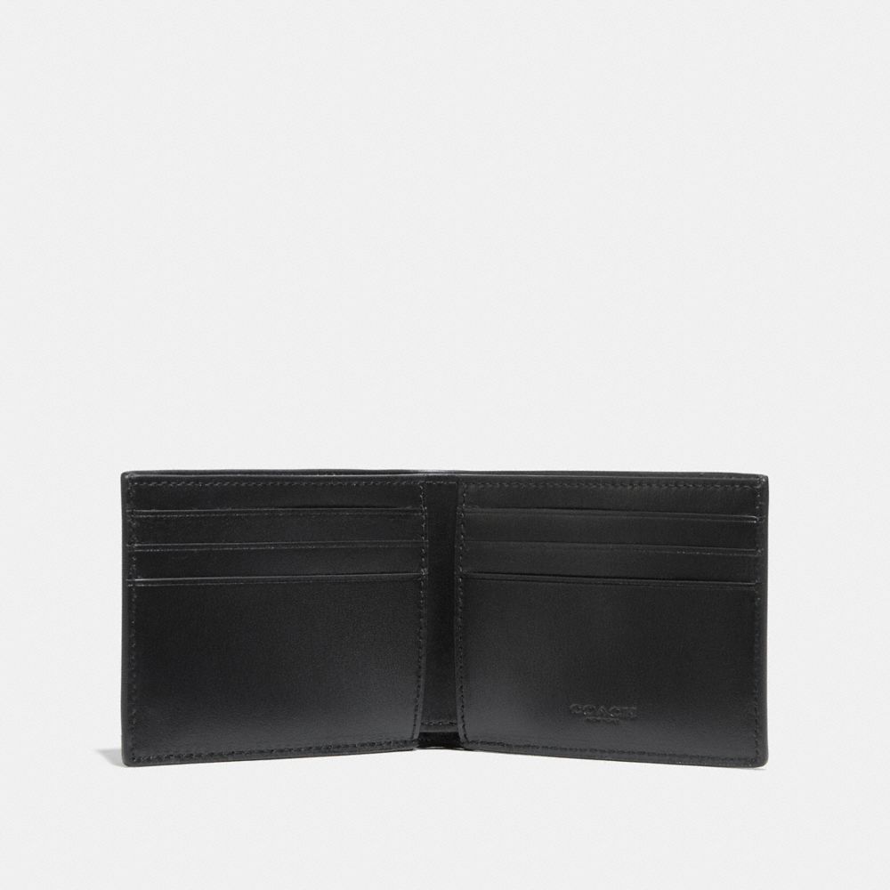 Coach Slim Billfold Wallet In Signature Canvas Signatureed Billfolds Heren Grijs Zwart | NL_CH62442