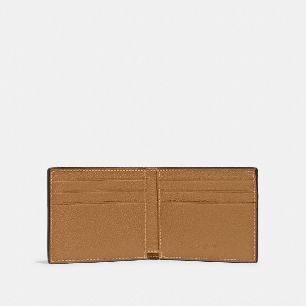 Coach Slim Billfold Wallet Polished Pebble Leather Billfolds Heren Wit | NL_CH13463