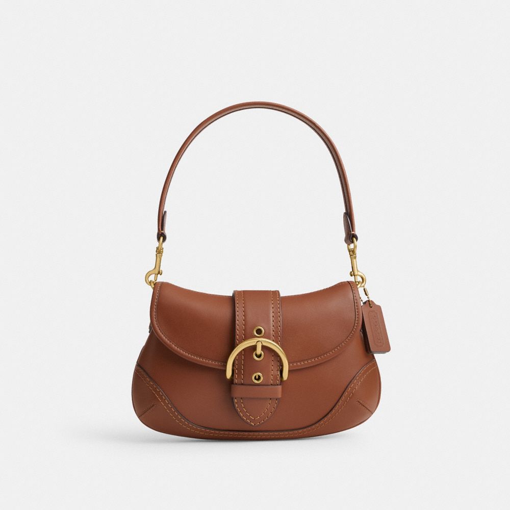 Coach Soho In Regenerative Leather Brass Schoudertassen Dames Bruin | NL_CH36863