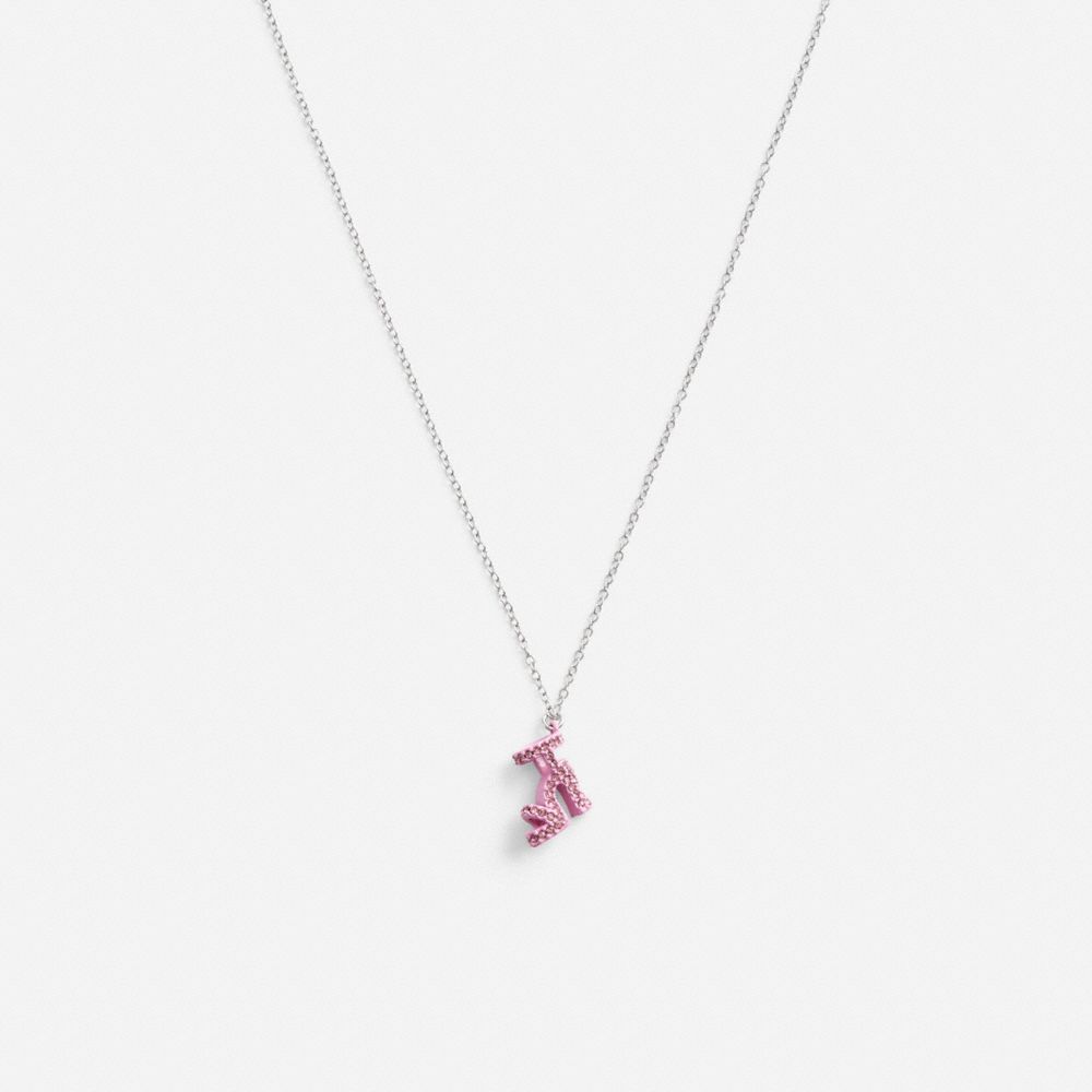 Coach Stiletto Pendant Ketting Dames Zilver Roze | NL_CH98987