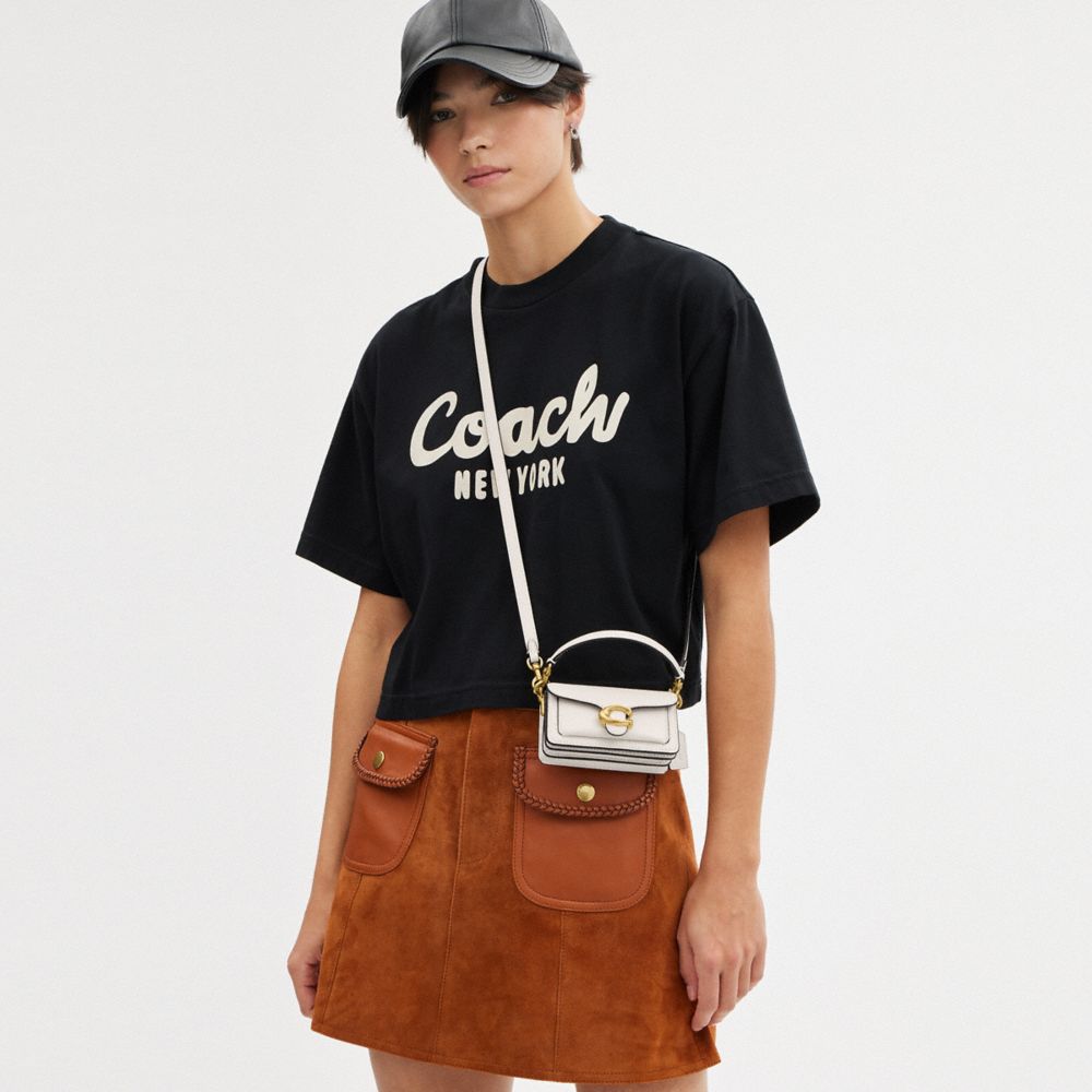 Coach Tabby 12 Polished Pebble Leather Crossbodytassen Dames Wit | NL_CH58600