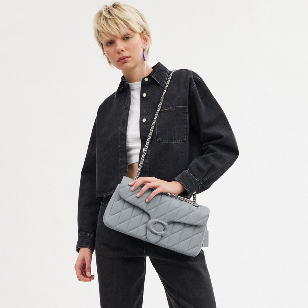 Coach Tabby 33 With Quilting Nappa Leather Schoudertassen Dames Grijs Blauw | NL_CH19919