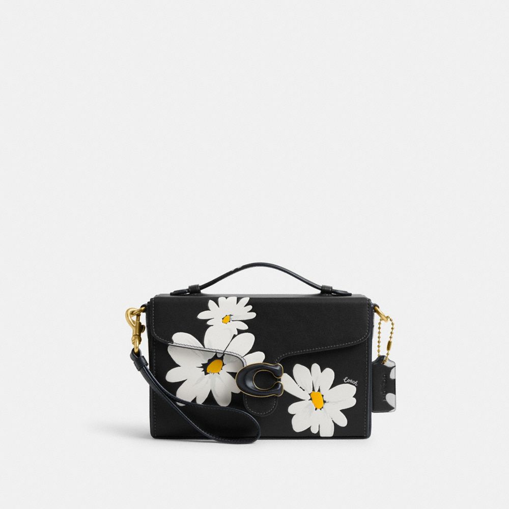 Coach Tabby Box With Floral Print Brass Crossbodytassen Dames Zwart Gekleurd | NL_CH82683