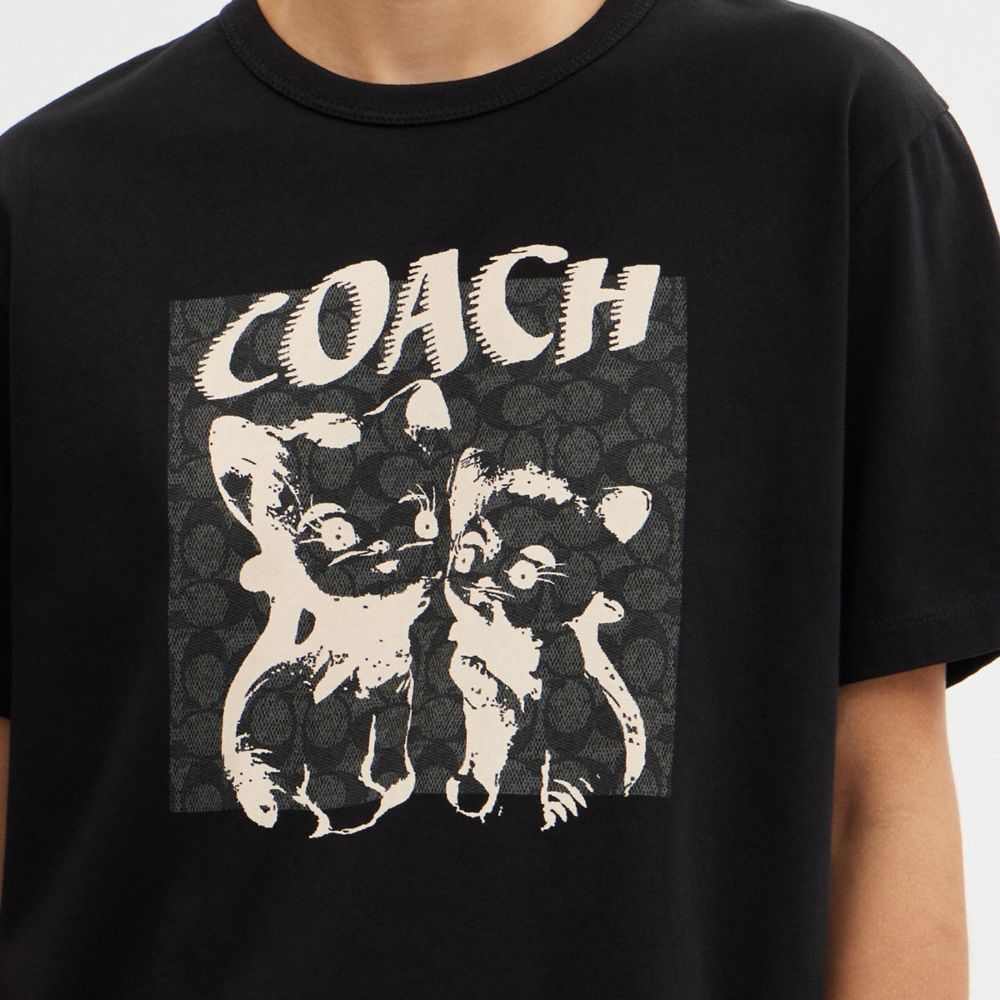 Coach The Lil Nas X Drop Signature Cats T-shirts Heren Zwart | NL_CH46427