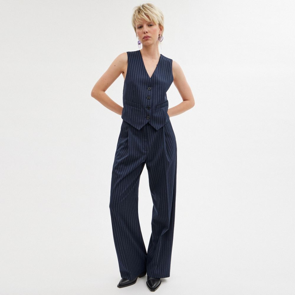 Coach Wide Leg Broek Dames Donkerblauw | NL_CH64849