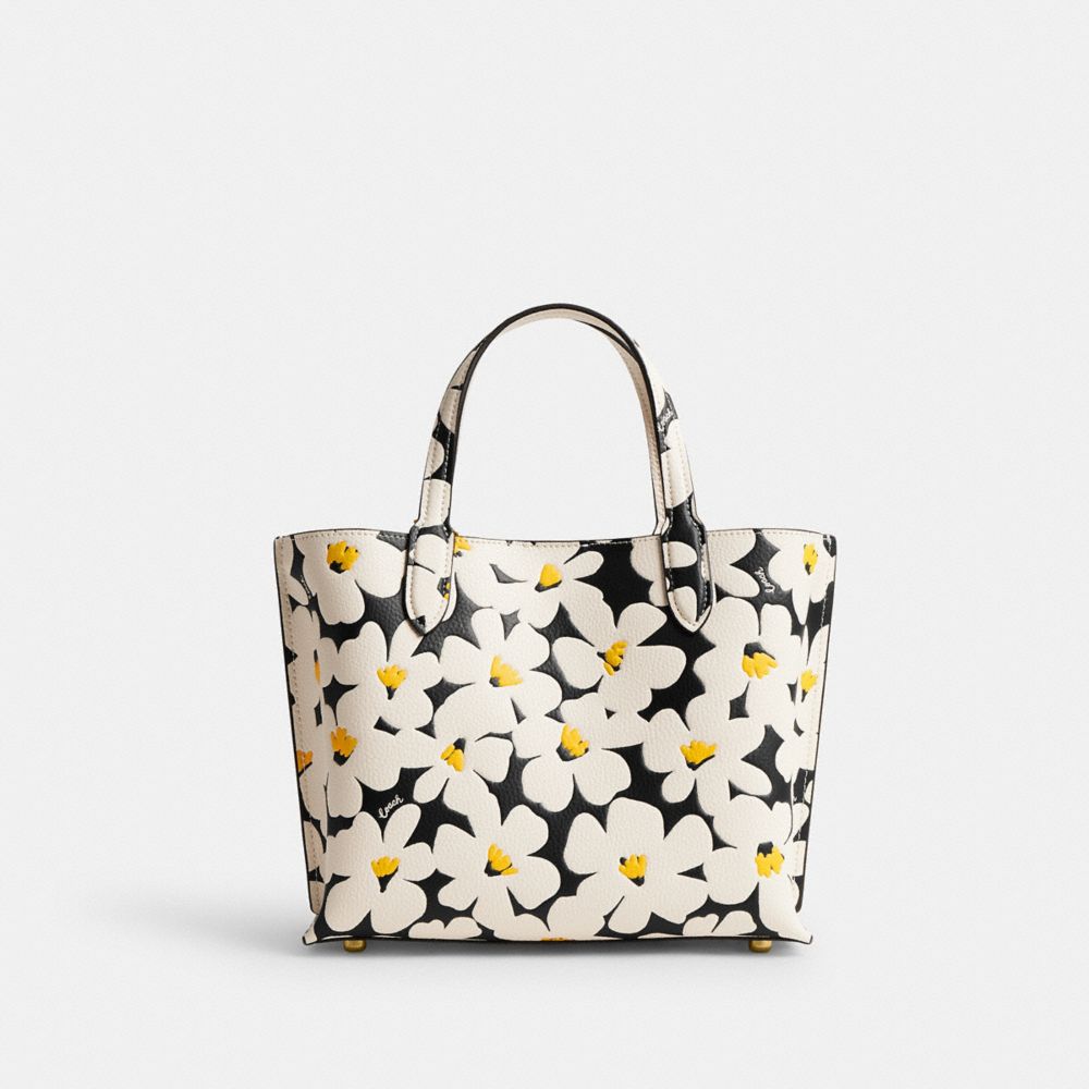 Coach Willow 24 With Floral Print Brass Tote Dames Gekleurd | NL_CH19108