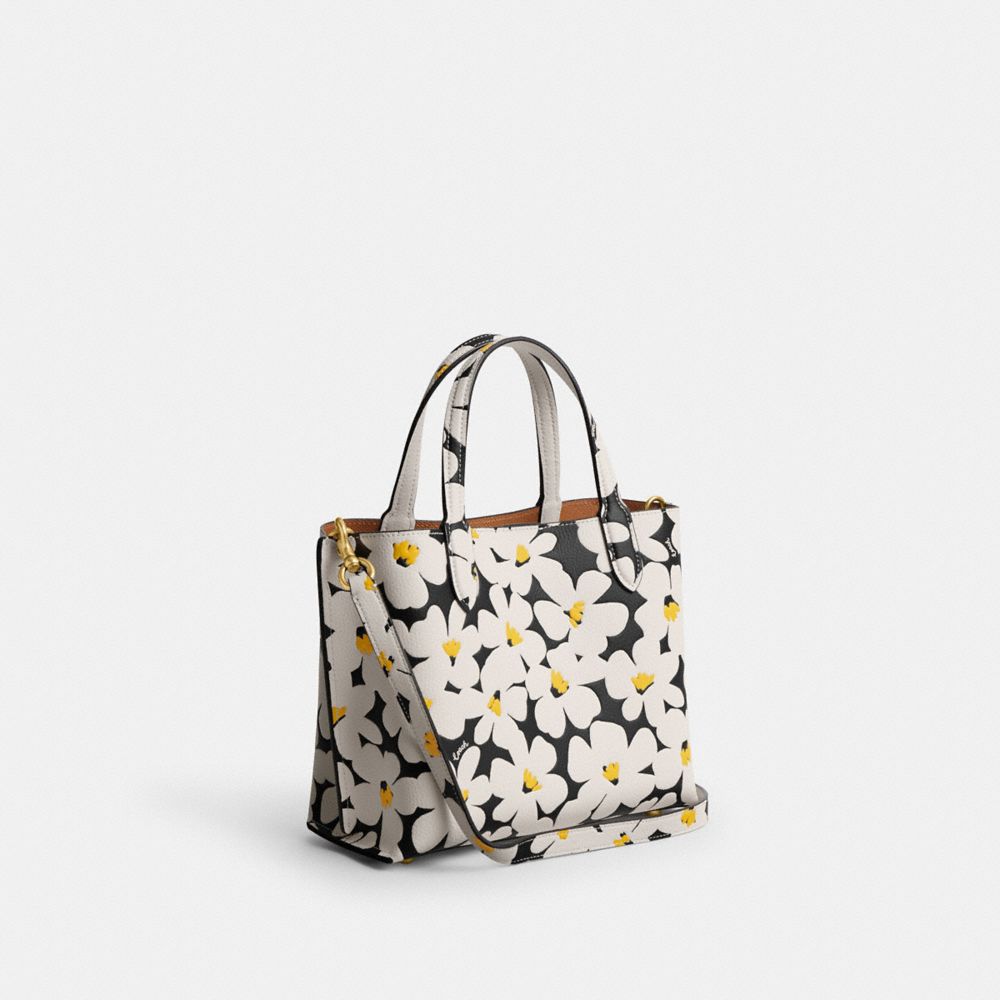 Coach Willow 24 With Floral Print Brass Tote Dames Gekleurd | NL_CH19108