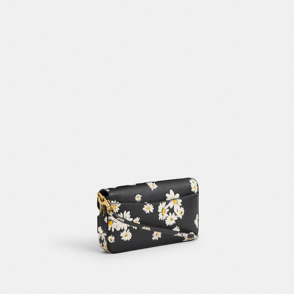 Coach Wyn With Floral Print Brass Crossbodytassen Dames Zwart Gekleurd | NL_CH81541