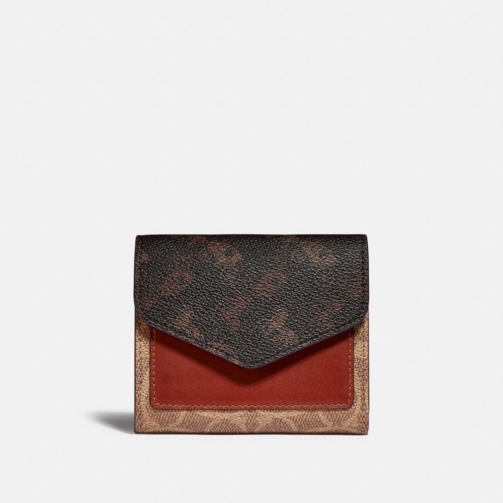 Coach Wyn With Horse And Carriage Printed Kleine Portefeuille Dames Bruin Rood | NL_CH49615